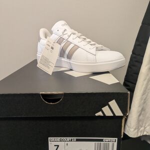 Adidas Grand Court 2.0 White with Gray Accents